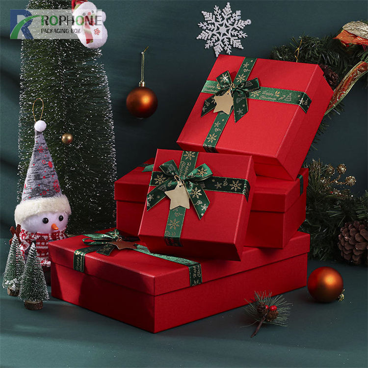 caixas de presente de natal de embalagem plana